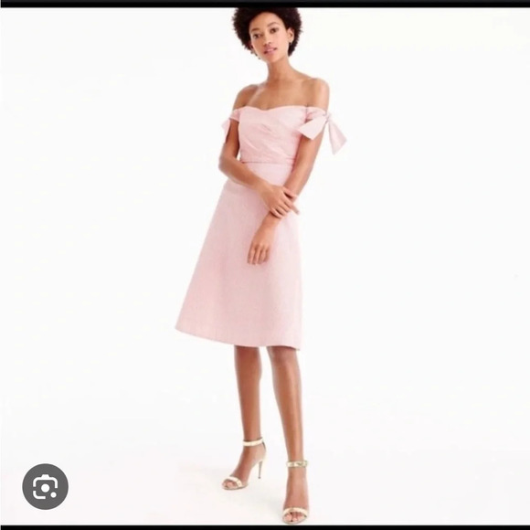 J.CREW OFF SHOULDER SEERSUCKER A-LINE DRESS - Picture 1 of 6